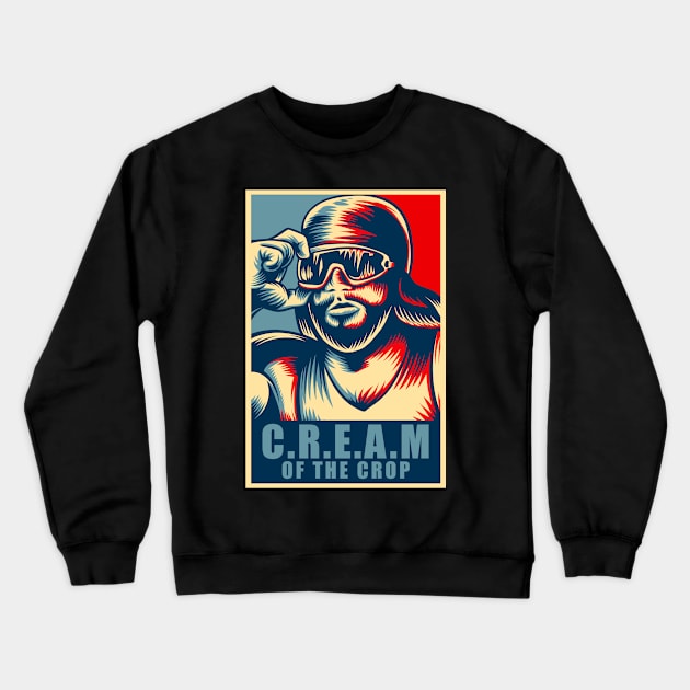 Macho man cream Crewneck Sweatshirt by Strawberryjamstudio